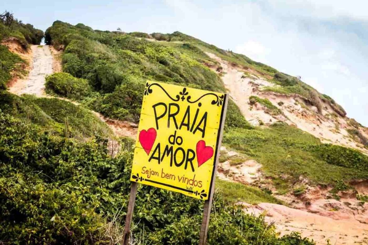 Placa da Praia do Amor em Pipa