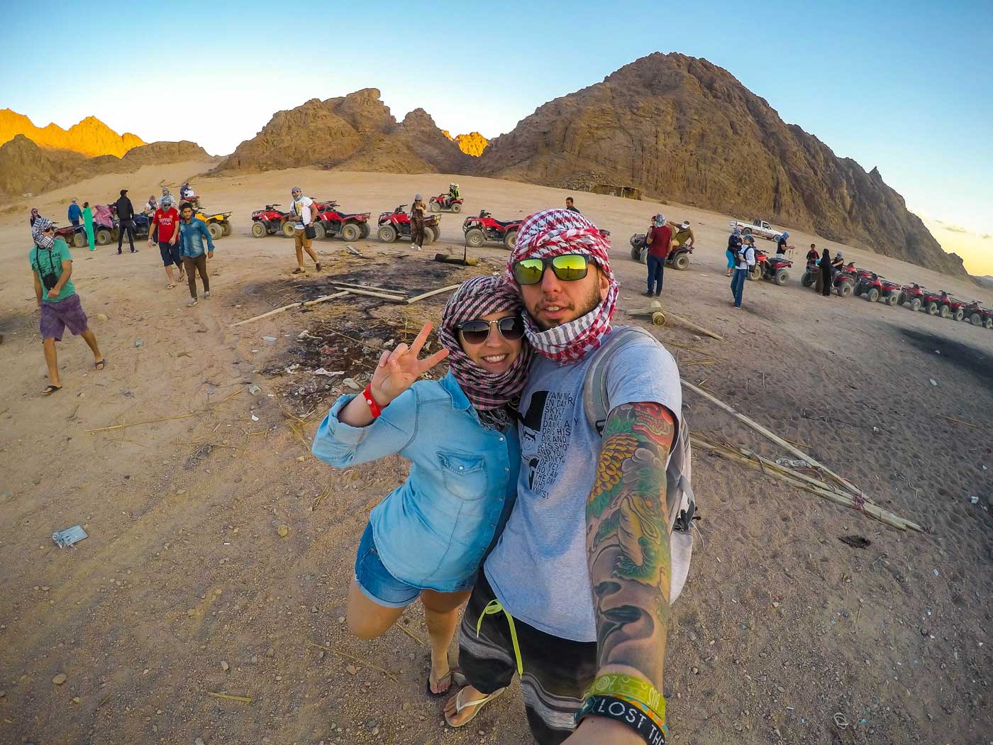 Passeio de quadriciclo no deserto de Sinai - Viagem para o Egito