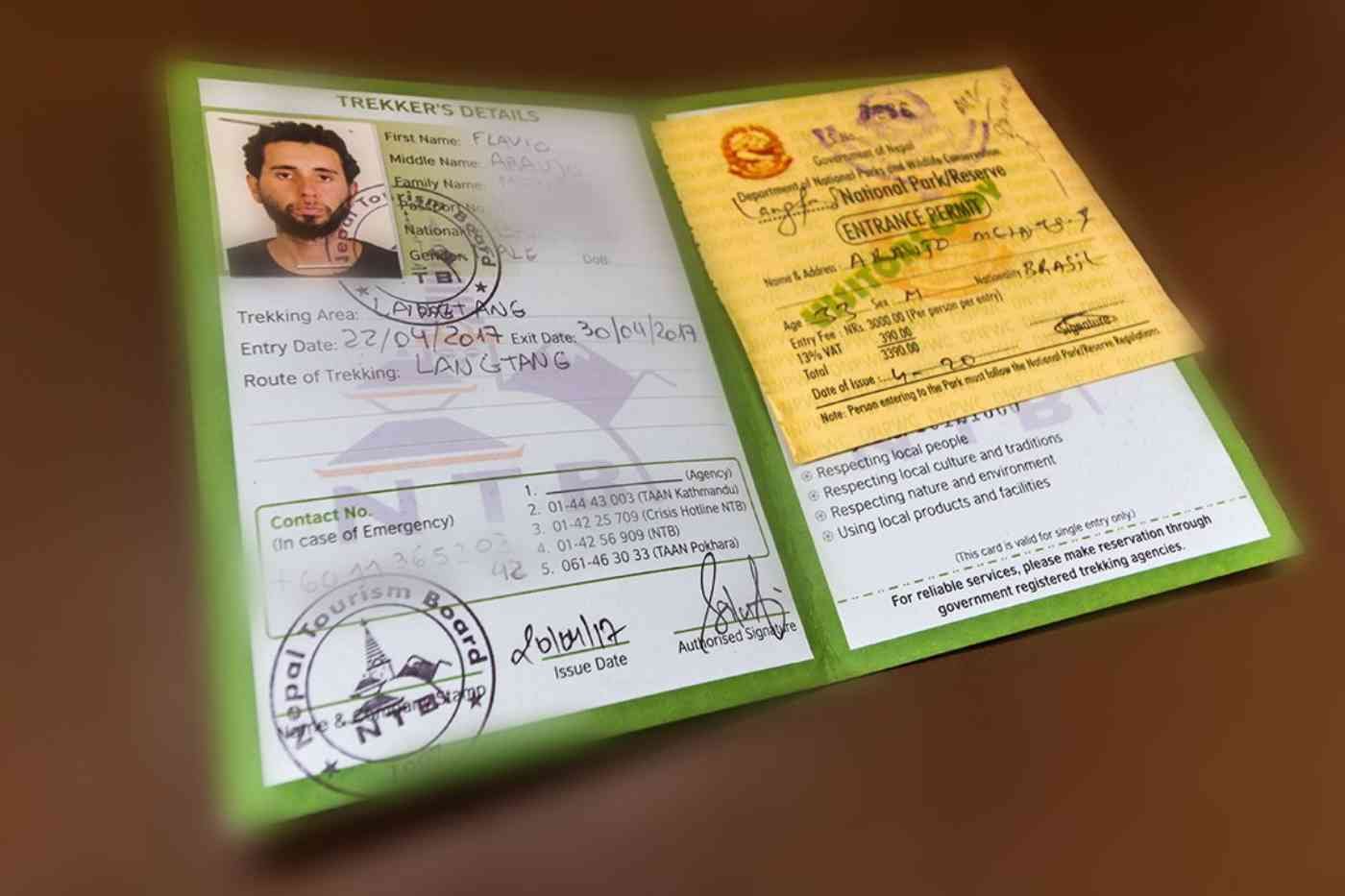 TIMS Card e permissão para trekking no nepal