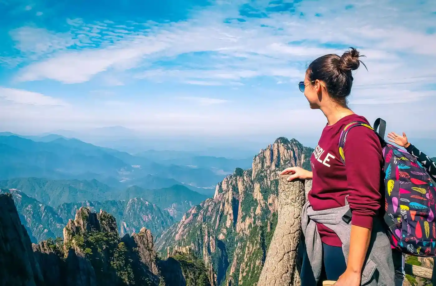 Observatório na Yellow Mountains em Huangshan