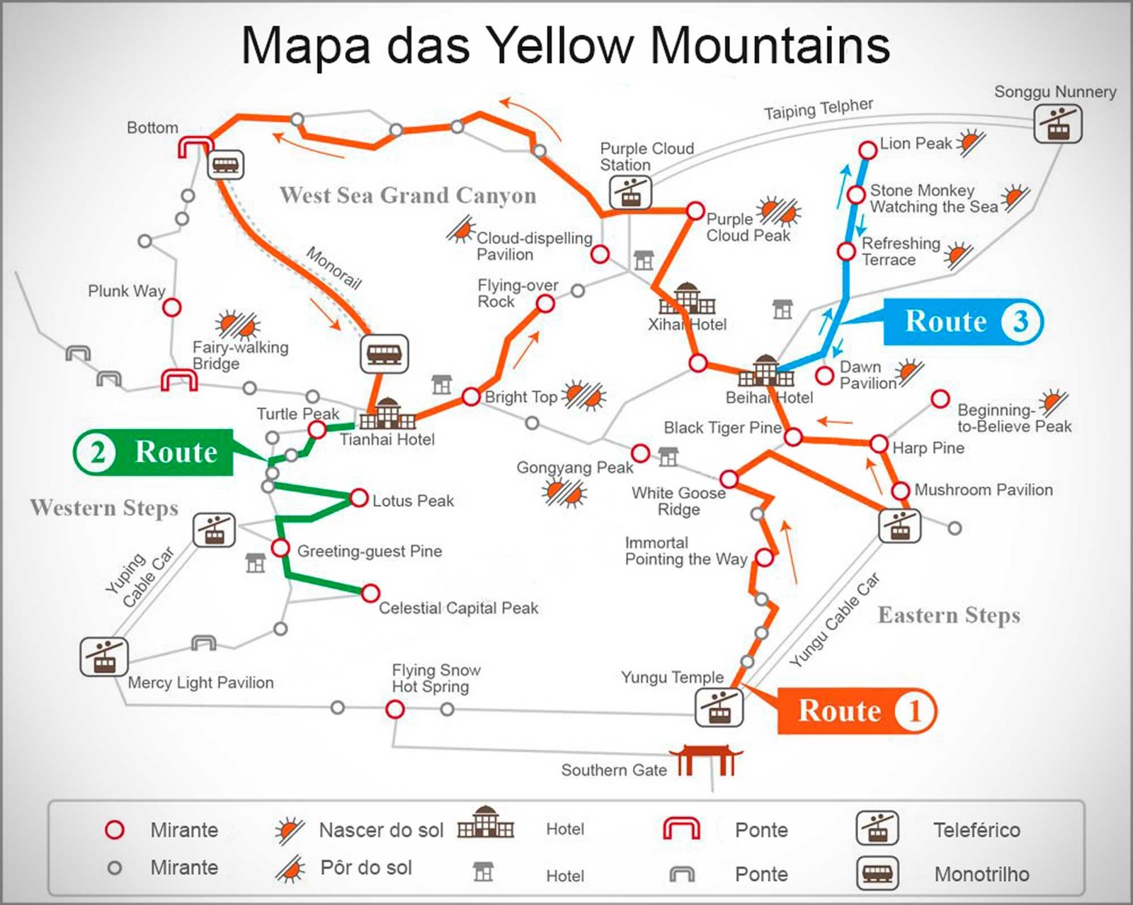 Yellow-Mountains-Huangshan-Map