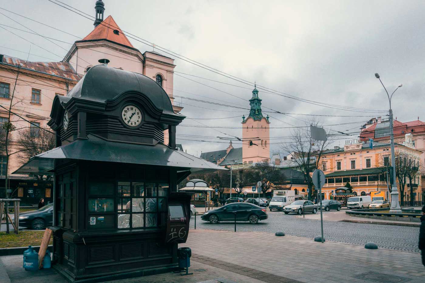 Centro da cidade em Lviv
