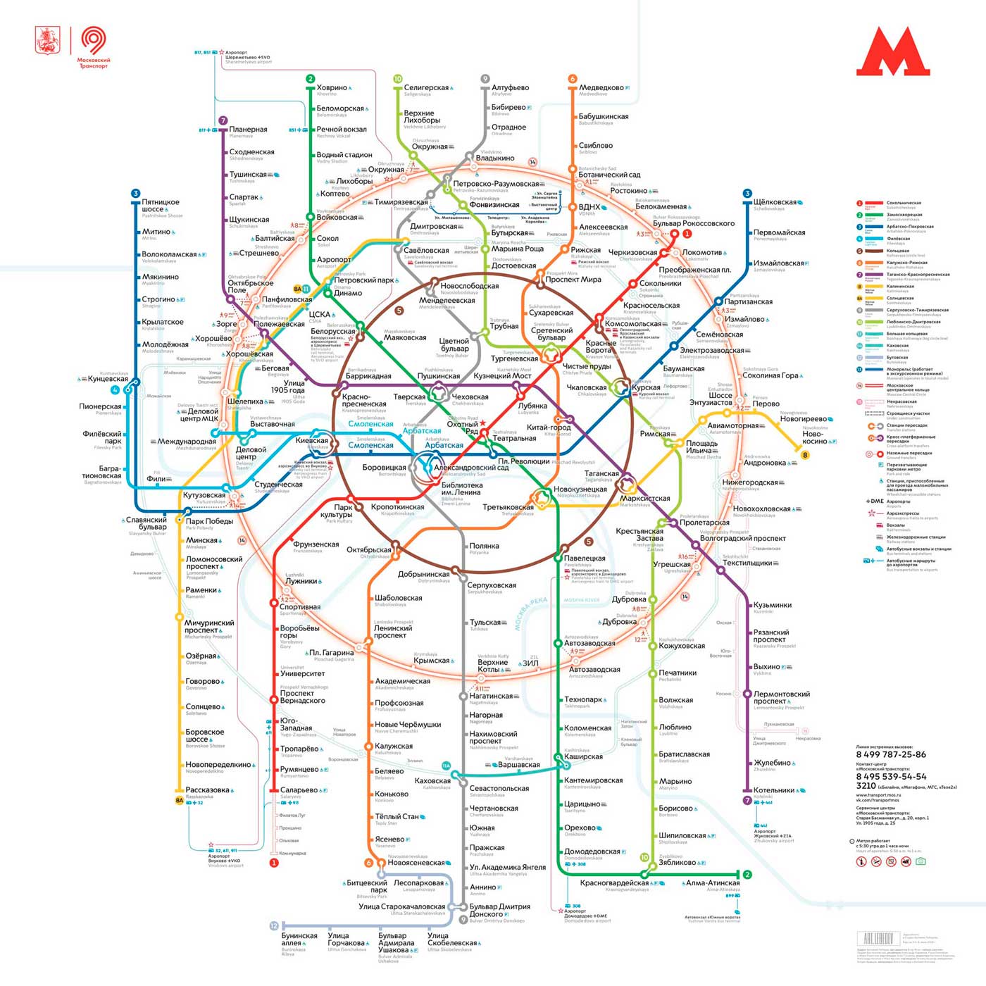 Mapa do Metrô de Moscou