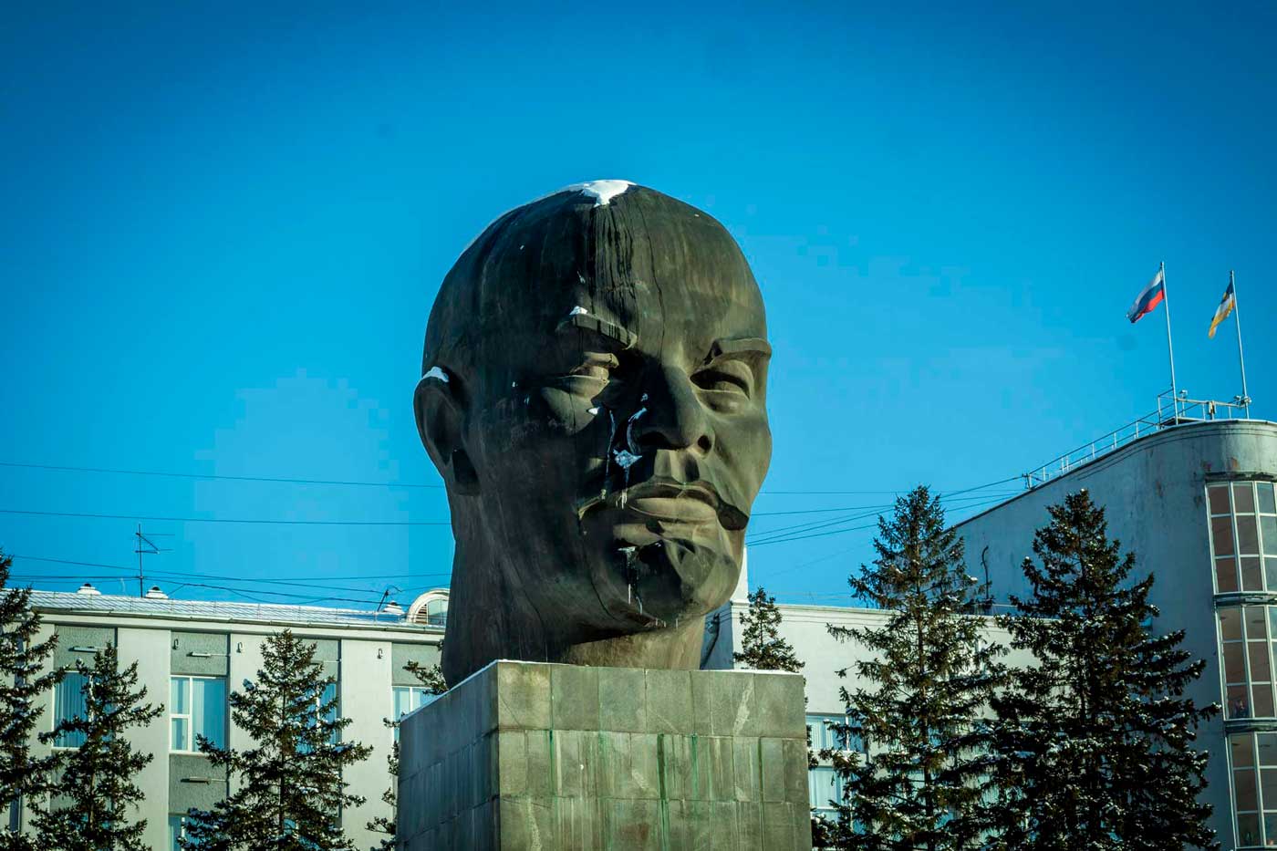 Monumento Lenin em Ulan Ude na Rússia