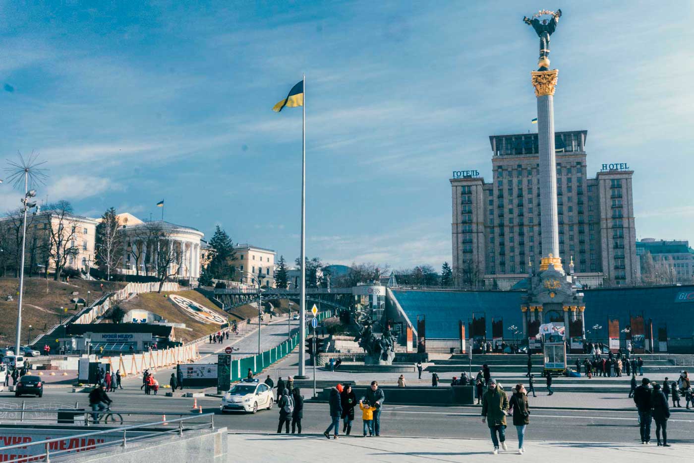 Praça da Independência em Kiev Ucrânia