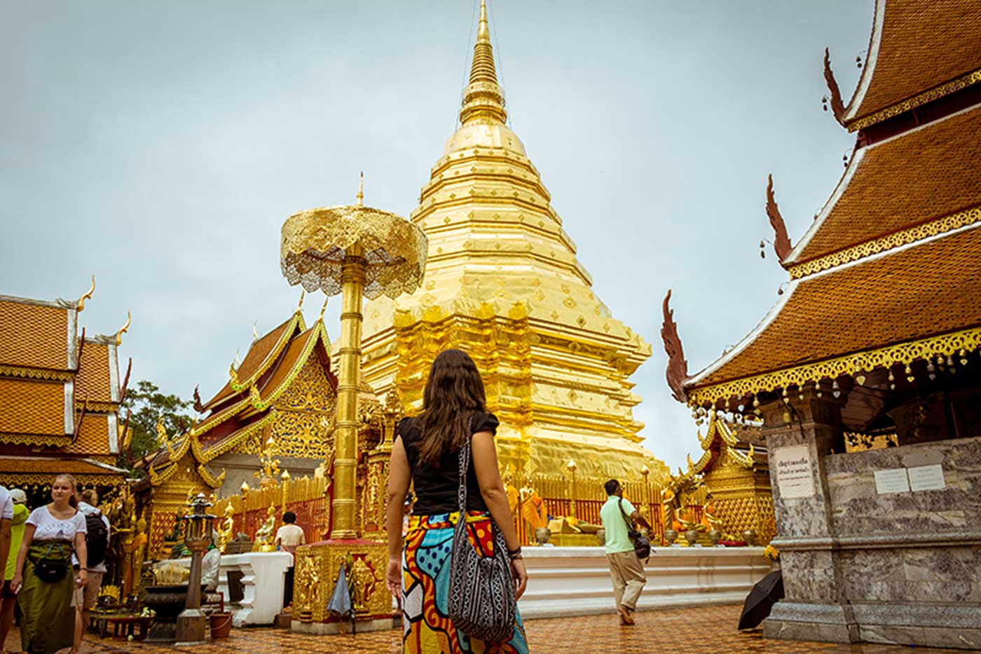 Templo Doi Suthep em Chiang Mai na Tailândia