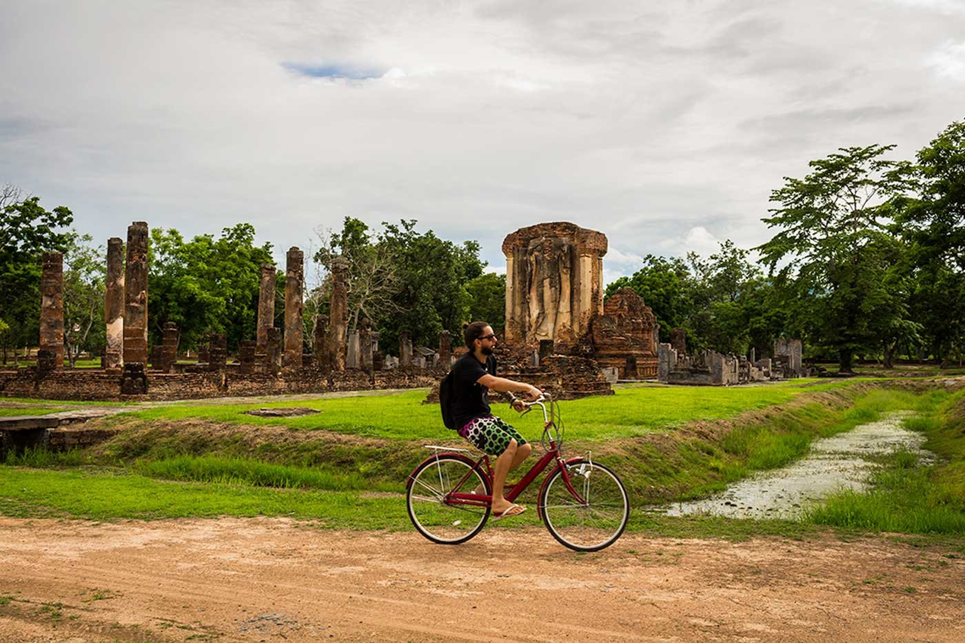 Bicicleta em Sukhothai