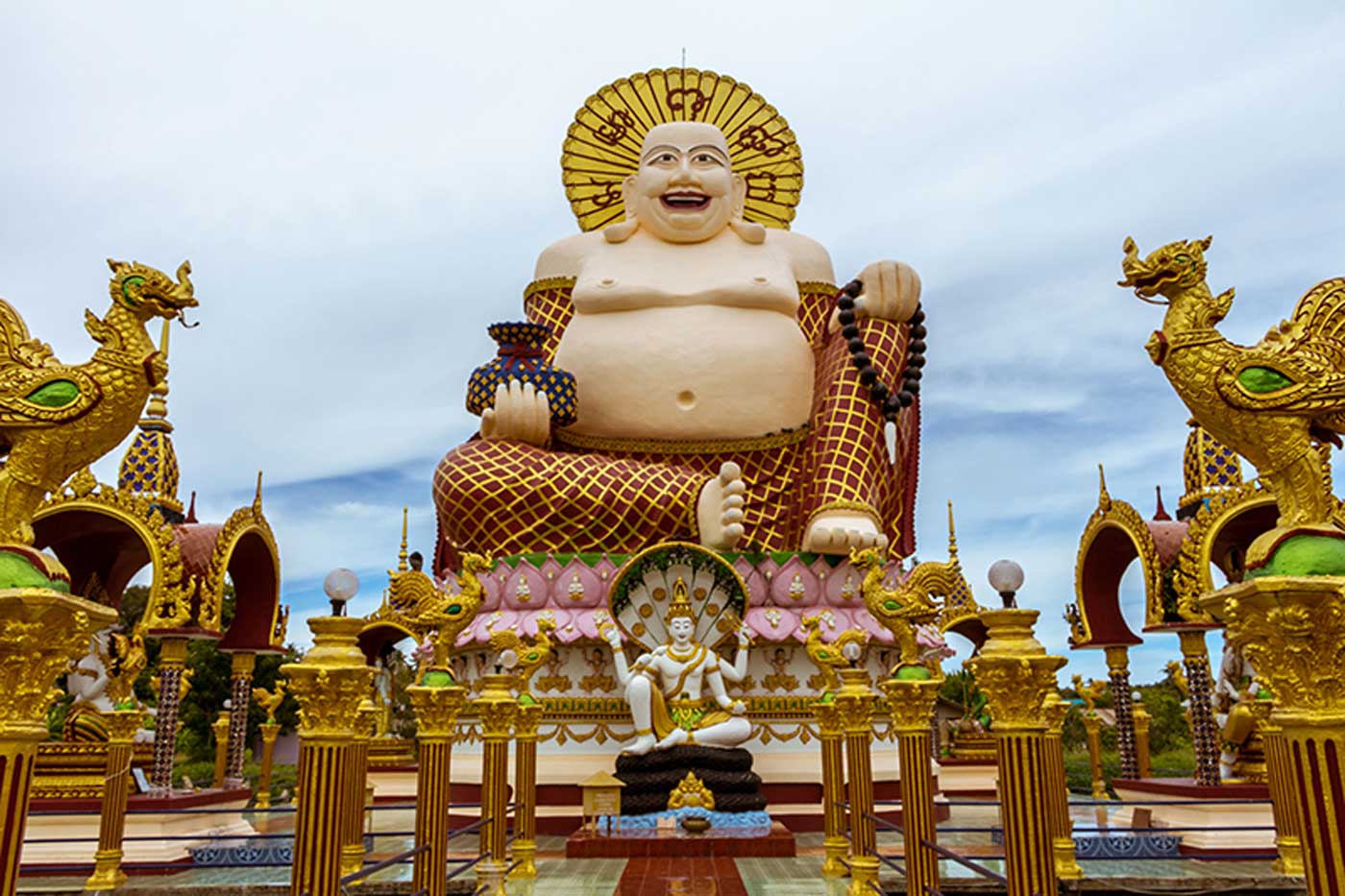 Buda sorridente em Koh Samui