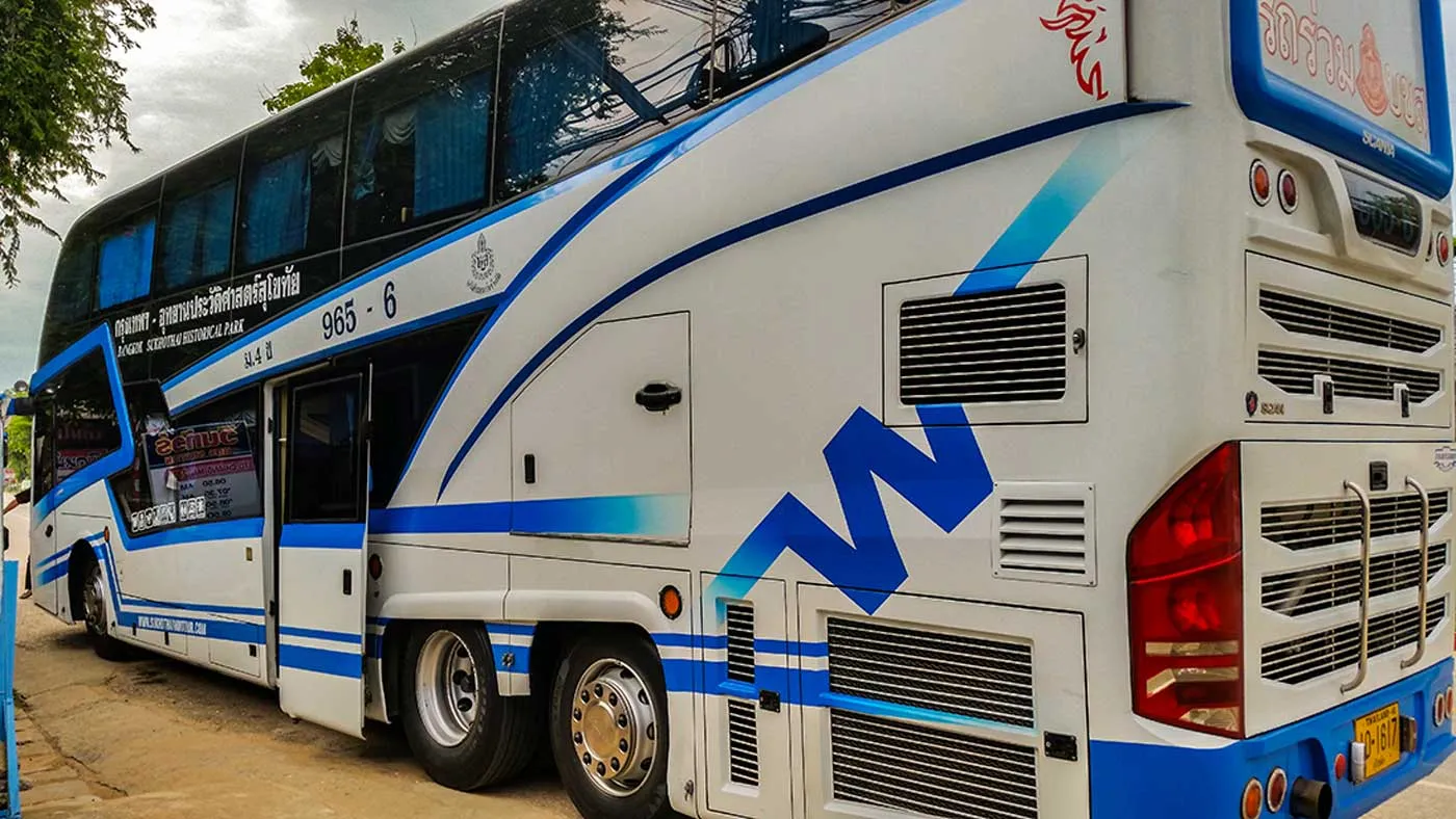 Ônibus de Sukhothai para Chiang Mai na Tailândia