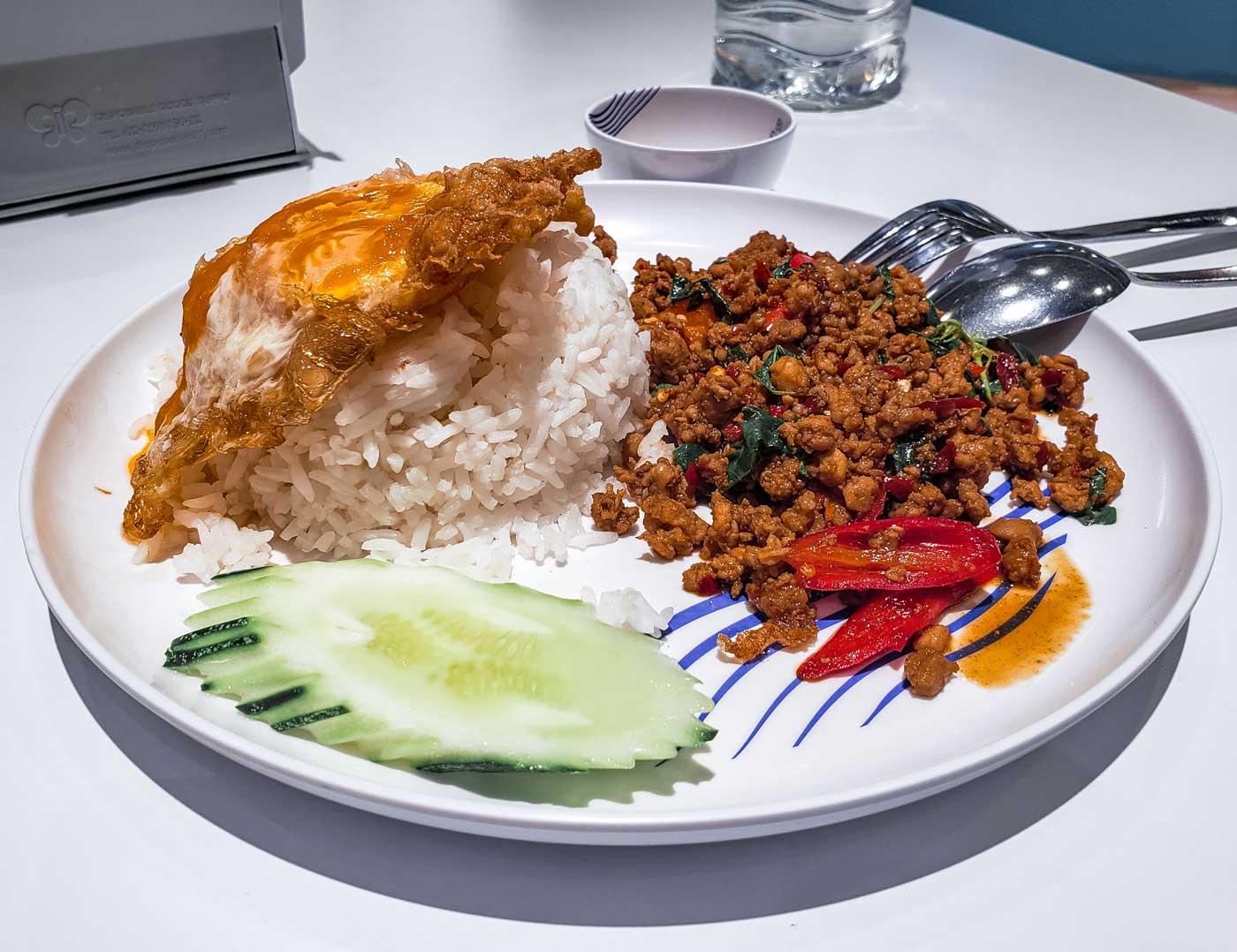 Pad Krapao da culinária da Tailândia
