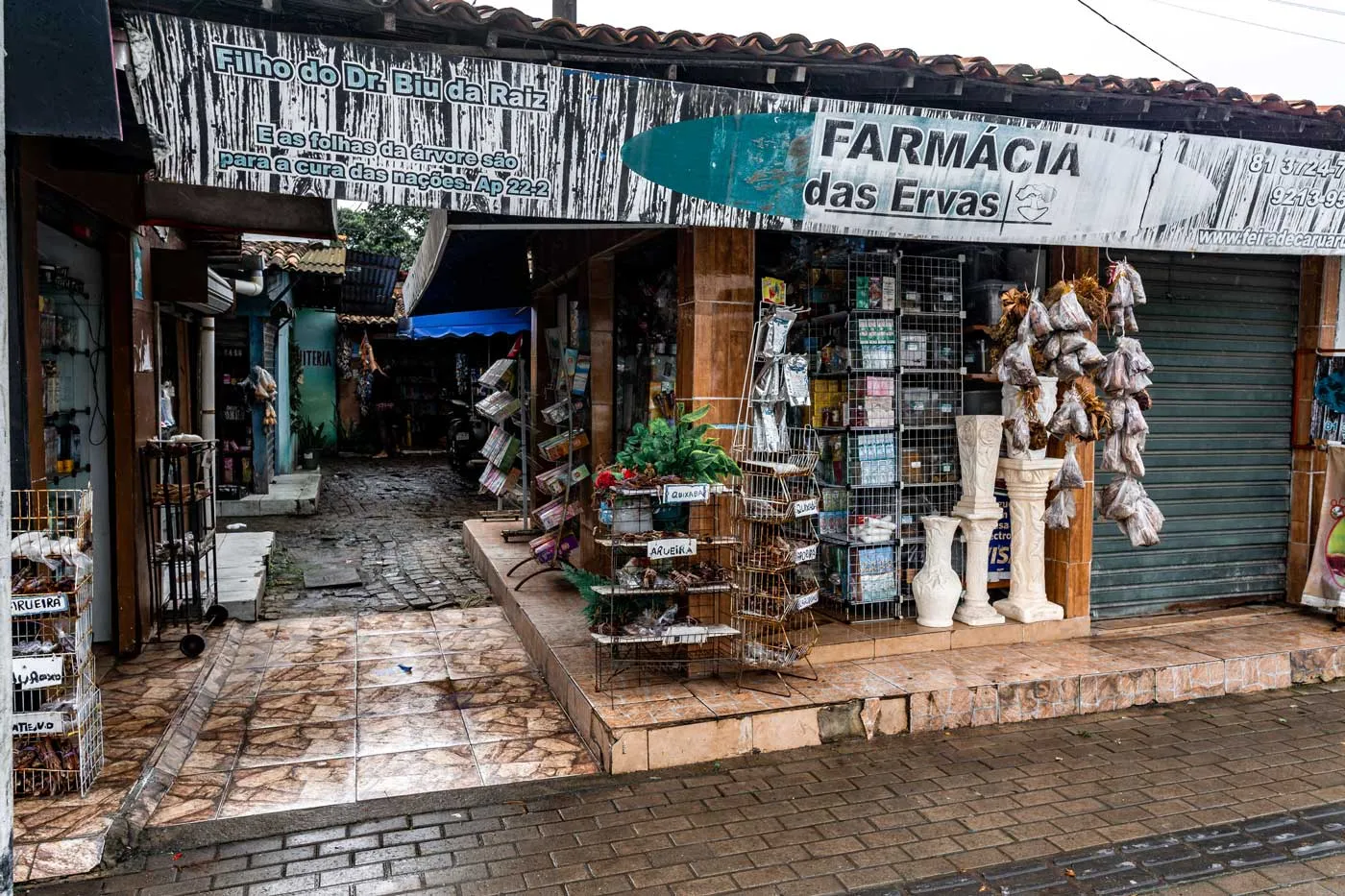 Mercado de ervas da feira de Caruaru em Pernambuco