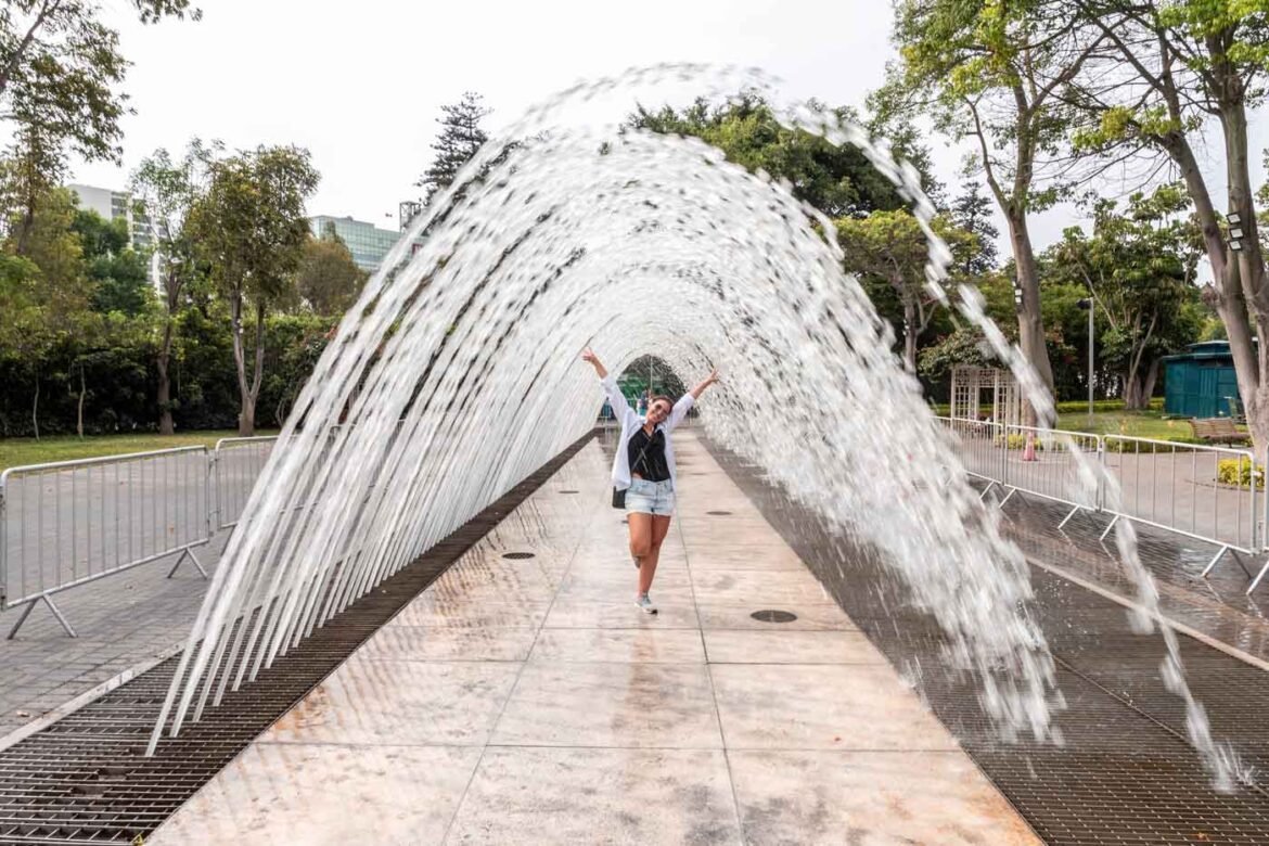 Fonte no Parque de la Reserva em Lima