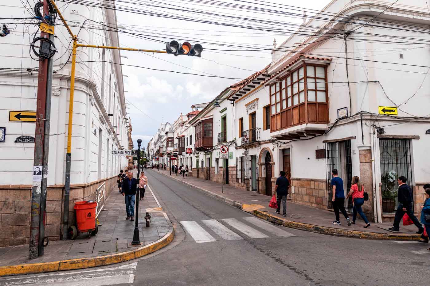 Ruas de Sucre na Bolívia